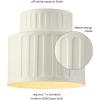 imageGLOBE Novogratz x Electric 66000085 Novogratz x 2Light Matte Brass Flush Mount Ceiling Light with OffWhite Pleated Fabric ShadeFauxCeramic Shade  White