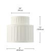 imageGLOBE Novogratz x Electric 66000085 Novogratz x 2Light Matte Brass Flush Mount Ceiling Light with OffWhite Pleated Fabric ShadeFauxCeramic Shade  White