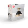 imageGLOBE Novogratz x Electric 66000085 Novogratz x 2Light Matte Brass Flush Mount Ceiling Light with OffWhite Pleated Fabric ShadeMatte Black