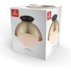 imageGLOBE Novogratz x Electric 66000085 Novogratz x 2Light Matte Brass Flush Mount Ceiling Light with OffWhite Pleated Fabric ShadeMatte Brass