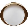 imageGLOBE Novogratz x Electric 66000085 Novogratz x 2Light Matte Brass Flush Mount Ceiling Light with OffWhite Pleated Fabric ShadeMatte Brass