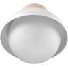 imageGLOBE Novogratz x Electric 66000085 Novogratz x 2Light Matte Brass Flush Mount Ceiling Light with OffWhite Pleated Fabric ShadeMatte White  Faux Wood