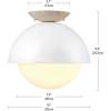 imageGLOBE Novogratz x Electric 66000085 Novogratz x 2Light Matte Brass Flush Mount Ceiling Light with OffWhite Pleated Fabric ShadeMatte White  Faux Wood