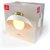 imageGLOBE Novogratz x Electric 66000085 Novogratz x 2Light Matte Brass Flush Mount Ceiling Light with OffWhite Pleated Fabric ShadeMatte White  Opal Shade