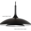 imageGLOBE Novogratz x Electric 67000104 Novogratz x 14W LED Integrated Glossy Black Pendant Lighting with White Interior Shade and Black CordGlossy Black