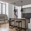 imageGLOBE Novogratz x Electric 67000104 Novogratz x 14W LED Integrated Glossy Black Pendant Lighting with White Interior Shade and Black CordMatte Black  Gold