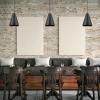 imageGLOBE Novogratz x Electric 67000104 Novogratz x 14W LED Integrated Glossy Black Pendant Lighting with White Interior Shade and Black CordMatte Black