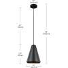 imageGLOBE Novogratz x Electric 67000104 Novogratz x 14W LED Integrated Glossy Black Pendant Lighting with White Interior Shade and Black CordMatte Black