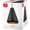 imageGLOBE Novogratz x Electric 67000104 Novogratz x 14W LED Integrated Glossy Black Pendant Lighting with White Interior Shade and Black CordMatte Black