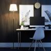 imageGLOBE Novogratz x SoHo 62quot Floor Lamp Matte Brass White Linen Shade67775Ren