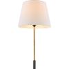 imageGLOBE Novogratz x SoHo 62quot Floor Lamp Matte Brass White Linen Shade67775Ren