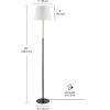 imageGLOBE Novogratz x SoHo 62quot Floor Lamp Matte Brass White Linen Shade67775Ren