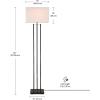 imageGLOBE Novogratz x SoHo 62quot Floor Lamp Matte Brass White Linen Shade67775Ricci