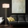 imageGLOBE Novogratz x SoHo 62quot Floor Lamp Matte Brass White Linen Shade67775SoHo