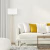 imageGLOBE Novogratz x SoHo 62quot Floor Lamp Matte Brass White Linen Shade67775SoHo