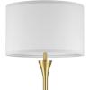 imageGlobe 61000150 60quot Floor Lamp Antique Brass Finish Beige Fabric Shade MidCentury Modern Standing Lamp E26 Base Sustainable Design for Living Rooms and BedroomsAntique Brass  Maclaine