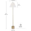 imageGlobe 61000150 60quot Floor Lamp Antique Brass Finish Beige Fabric Shade MidCentury Modern Standing Lamp E26 Base Sustainable Design for Living Rooms and BedroomsMatte Brass  Hayden
