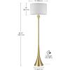 imageGlobe 61000150 60quot Floor Lamp Antique Brass Finish Beige Fabric Shade MidCentury Modern Standing Lamp E26 Base Sustainable Design for Living Rooms and BedroomsAntique Brass  Maclaine