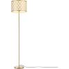 imageGlobe 61000150 60quot Floor Lamp Antique Brass Finish Beige Fabric Shade MidCentury Modern Standing Lamp E26 Base Sustainable Design for Living Rooms and BedroomsMatte Brass  Kinsley