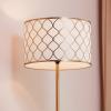 imageGlobe 61000150 60quot Floor Lamp Antique Brass Finish Beige Fabric Shade MidCentury Modern Standing Lamp E26 Base Sustainable Design for Living Rooms and BedroomsMatte Brass  Kinsley