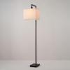 imageGlobe 61000150 60quot Floor Lamp Antique Brass Finish Beige Fabric Shade MidCentury Modern Standing Lamp E26 Base Sustainable Design for Living Rooms and BedroomsMatte Black  Metalic