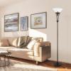 imageGlobe Electric 12708 59quot 1Light LED Floor Lamp Black Matte Finish Plastic Mesh Shade LED Bulb Included Floor Lamp for Living Room Floor Lamp for Bedroom Home Office AccessoriesDark Bronze