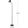imageGlobe Electric 12708 59quot 1Light LED Floor Lamp Black Matte Finish Plastic Mesh Shade LED Bulb Included Floor Lamp for Living Room Floor Lamp for Bedroom Home Office AccessoriesBlack