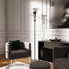 imageGlobe Electric 12708 59quot 1Light LED Floor Lamp Black Matte Finish Plastic Mesh Shade LED Bulb Included Floor Lamp for Living Room Floor Lamp for Bedroom Home Office AccessoriesDark Bronze