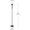 imageGlobe Electric 12708 59quot 1Light LED Floor Lamp Black Matte Finish Plastic Mesh Shade LED Bulb Included Floor Lamp for Living Room Floor Lamp for Bedroom Home Office AccessoriesDark Bronze