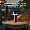 imageGlobe Electric 60000031 12quot 15W LED Integrated Outdoor Cordless Table Lamp Matte Black Frosted Diffuser USBC Charging Cable OnOff Touch Switch 3Step Dimmer Switch 120 LM 2700 Kelvin 80 CRIBlack  LED