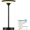 imageGlobe Electric 60000031 12quot 15W LED Integrated Outdoor Cordless Table Lamp Matte Black Frosted Diffuser USBC Charging Cable OnOff Touch Switch 3Step Dimmer Switch 120 LM 2700 Kelvin 80 CRIBlack