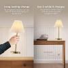 imageGlobe Electric 60000031 12quot 15W LED Integrated Outdoor Cordless Table Lamp Matte Black Frosted Diffuser USBC Charging Cable OnOff Touch Switch 3Step Dimmer Switch 120 LM 2700 Kelvin 80 CRIMatte Brass