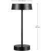 imageGlobe Electric 60000031 12quot 15W LED Integrated Outdoor Cordless Table Lamp Matte Black Frosted Diffuser USBC Charging Cable OnOff Touch Switch 3Step Dimmer Switch 120 LM 2700 Kelvin 80 CRIMatte Black