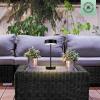 imageGlobe Electric 60000031 12quot 15W LED Integrated Outdoor Cordless Table Lamp Matte Black Frosted Diffuser USBC Charging Cable OnOff Touch Switch 3Step Dimmer Switch 120 LM 2700 Kelvin 80 CRIMatte Black