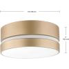 imageGlobe Electric 60616 2Light Flush Mount Ceiling Light Matte Brass Clear Glass Shade E26 Bulb Bedroom Lights for Ceiling Ceiling Light Fixture Light Fixtures Ceiling Mount Bulb Not IncludedSoft Gold