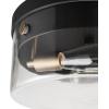 imageGlobe Electric 60616 2Light Flush Mount Ceiling Light Matte Brass Clear Glass Shade E26 Bulb Bedroom Lights for Ceiling Ceiling Light Fixture Light Fixtures Ceiling Mount Bulb Not IncludedMatte Black  Brass