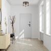 imageGlobe Electric 60616 2Light Flush Mount Ceiling Light Matte Brass Clear Glass Shade E26 Bulb Bedroom Lights for Ceiling Ceiling Light Fixture Light Fixtures Ceiling Mount Bulb Not IncludedFaux Wood