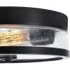 imageGlobe Electric 60616 2Light Flush Mount Ceiling Light Matte Brass Clear Glass Shade E26 Bulb Bedroom Lights for Ceiling Ceiling Light Fixture Light Fixtures Ceiling Mount Bulb Not IncludedDark Bronze