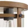 imageGlobe Electric 60616 2Light Flush Mount Ceiling Light Matte Brass Clear Glass Shade E26 Bulb Bedroom Lights for Ceiling Ceiling Light Fixture Light Fixtures Ceiling Mount Bulb Not IncludedFaux Wood