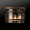 imageGlobe Electric 60616 2Light Flush Mount Ceiling Light Matte Brass Clear Glass Shade E26 Bulb Bedroom Lights for Ceiling Ceiling Light Fixture Light Fixtures Ceiling Mount Bulb Not IncludedFaux Wood