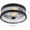 imageGlobe Electric 60616 2Light Flush Mount Ceiling Light Matte Brass Clear Glass Shade E26 Bulb Bedroom Lights for Ceiling Ceiling Light Fixture Light Fixtures Ceiling Mount Bulb Not IncludedDark Bronze