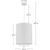 imageGlobe Electric 60764 Novogratz x Globe Pendant White Lantern Bulb Not Included