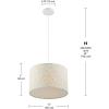 imageGlobe Electric Novogratz x Globe Stella 1Light Pendant Fabric Shade Cloth Cord 60768 Matte White with Constellations Print