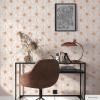 imageTempaper x Novogratz Textured Powder Blue Flower Power Removable Peel and Stick Wallpaper 205 in X 165 ft Made in The USABlush