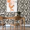 imageTempaper x Novogratz Waverly White ampamp Black Daisy Bloom Removable Peel and Stick Wallpaper 205 in X 165 ft Made in The USA