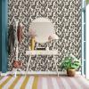 imageTempaper x Novogratz Waverly White ampamp Black Daisy Bloom Removable Peel and Stick Wallpaper 205 in X 165 ft Made in The USA