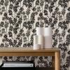 imageTempaper x Novogratz Waverly White ampamp Black Daisy Bloom Removable Peel and Stick Wallpaper 205 in X 165 ft Made in The USA