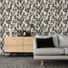 imageTempaper x Novogratz Waverly White ampamp Black Daisy Bloom Removable Peel and Stick Wallpaper 205 in X 165 ft Made in The USA