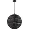 imageGLOBE Electric 44761 1Light Outdoor Plugin Pendant Light Plastic Rattan Shade Frosted Inner Shade Bronze Hanging Cord and Chain Kitchen Island Cafe Ceiling Hanging Light Bulb Not IncludedBeth