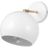 imageGLOBE Electric 51577 1Light Plugin or Hardwire Wall Sconce Matte Brass White Fabric Cord inLine OnOff Rocker Switch Kitchen Reading Essentials Bedroom Bedside Lamp LightingWhite  Molly